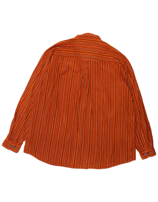 Camicia da uomo Lerros 2XL cotone a righe arancioni