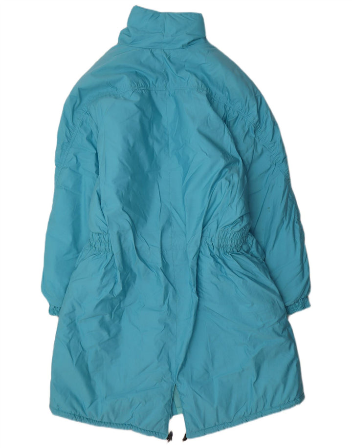 Cappotto imbottito oversize da donna vintage IT 38 XS blu in poliammide