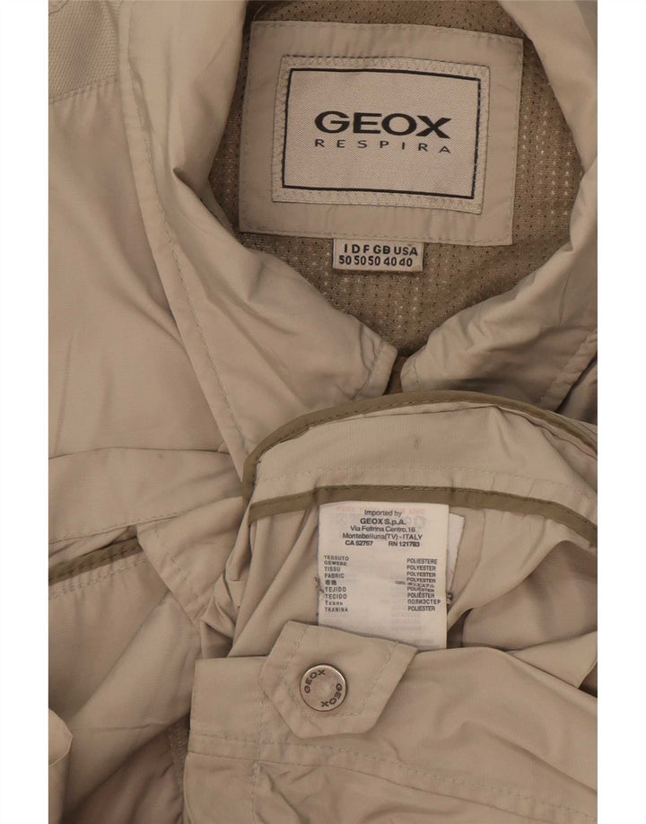 Geox Giacca da uomo Respira Utility UK 40 Large Beige Poliestere