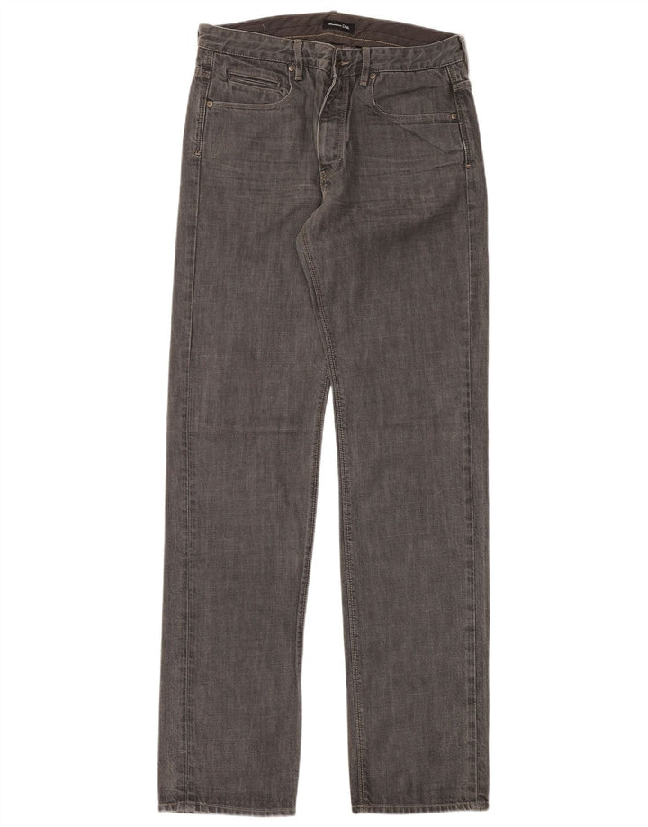 MASSIMO DUTTI Mens Straight Jeans EU 42 Large W32 L37 Grey Cotton