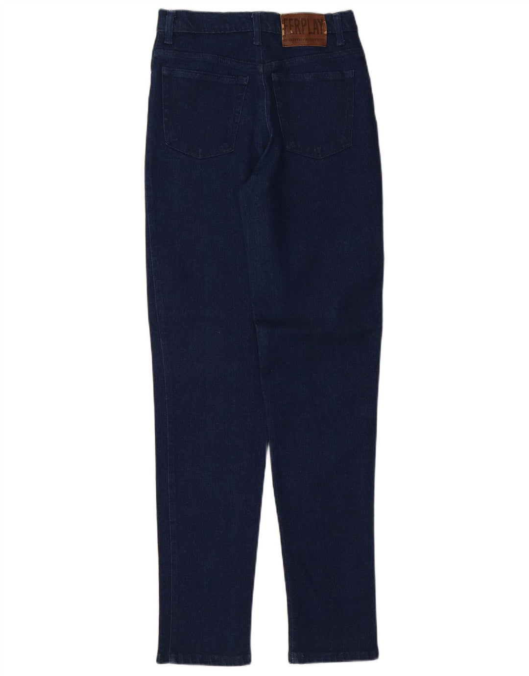 Jeans affusolati da donna vintage W27 L32 blu navy