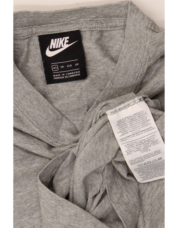 T-shirt Nike da uomo Top XS in cotone chiazzato grigio