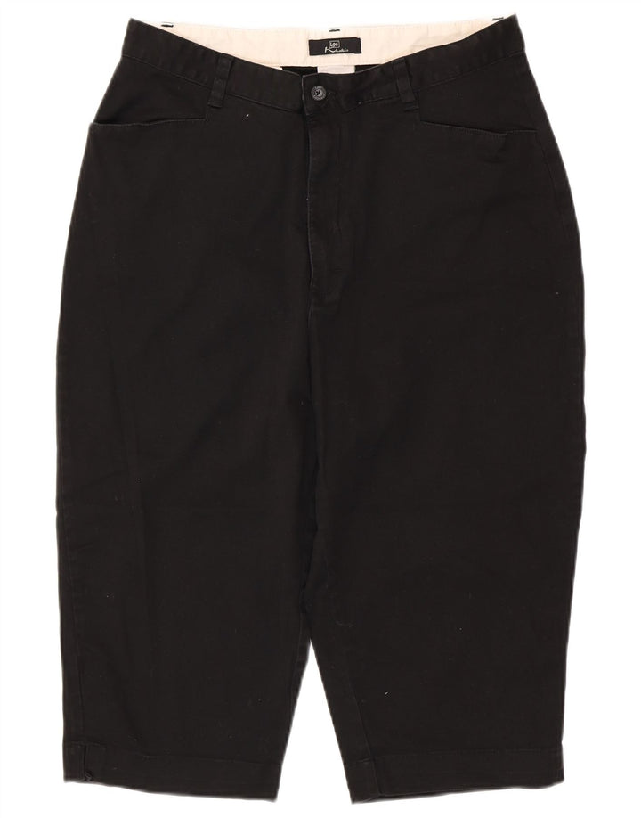 Pantaloni capri da donna cachi a vita alta LEE US 16 2XL W32 L18 cotone nero