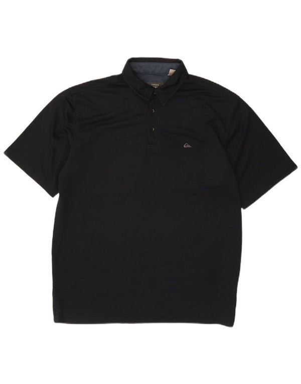 Polo da uomo Quiksilver XL nera in poliestere