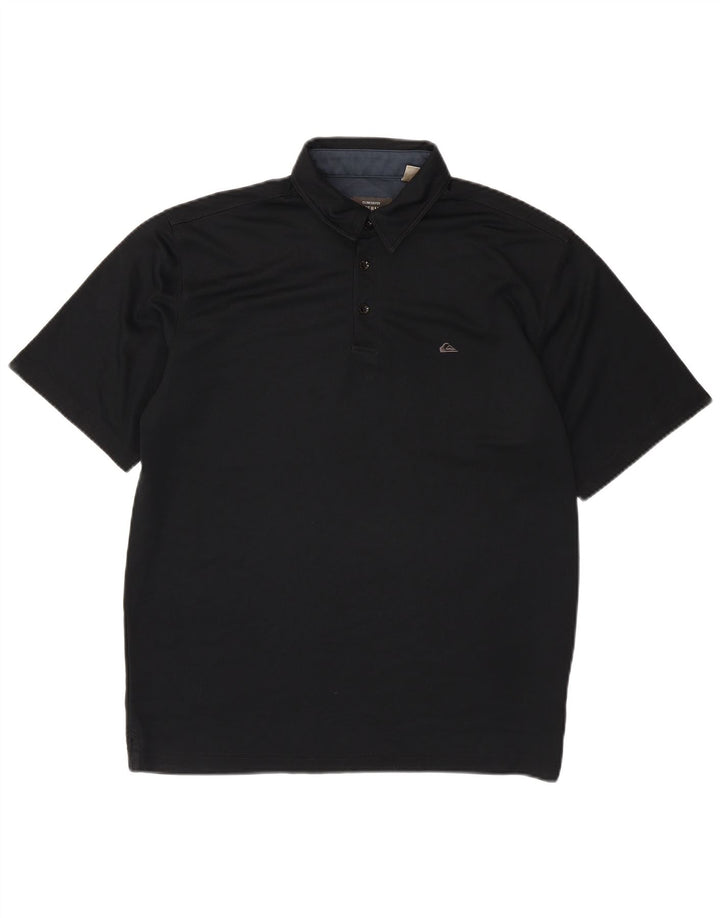 Polo da uomo Quiksilver XL nera in poliestere