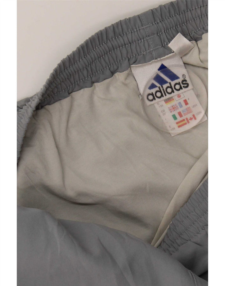 Pantaloncini sportivi da uomo Adidas piccoli in poliestere grigio