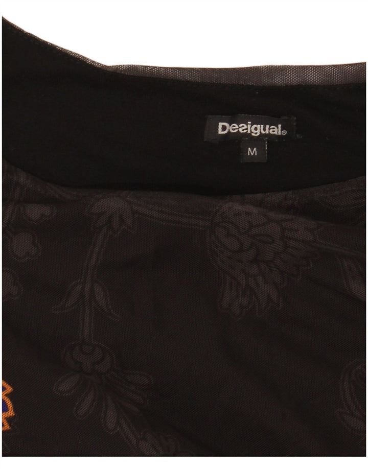 DESIGUAL Camicetta a maniche lunghe da donna Top UK 12 Medio Nero Floreale