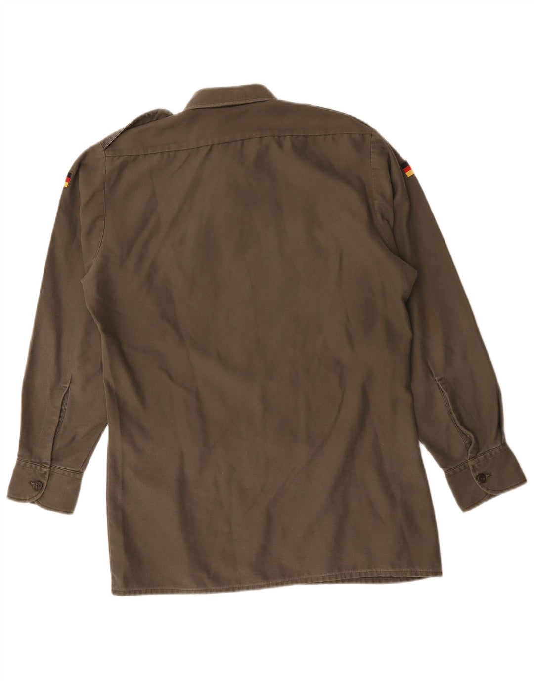 Camicia militare vintage da uomo taglia 37/38 Small Khaki Army