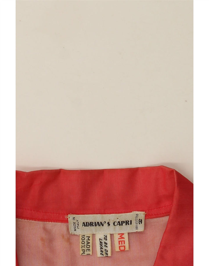 Giubbotto bomber da donna ADRIAN'S CAPRI UK 14 rosso medio in seta