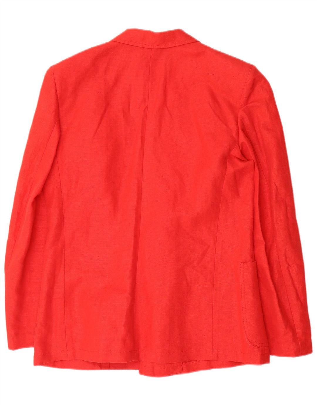 Giacca blazer doppiopetto vintage da donna IT 46 grande lino rosso