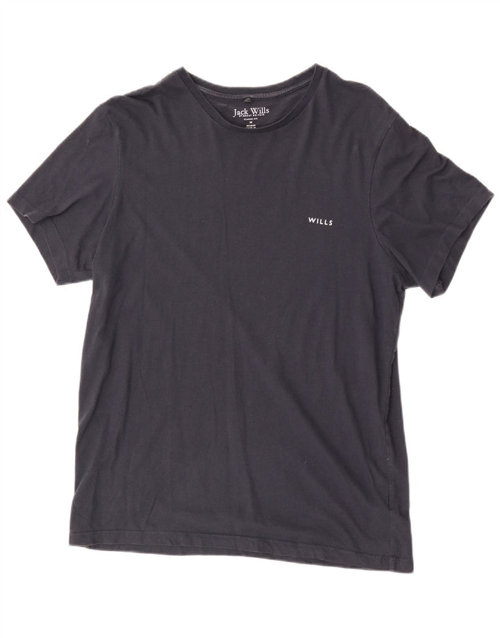 T-shirt da uomo dalla vestibilità classica Jack Wills Top in cotone blu navy medio