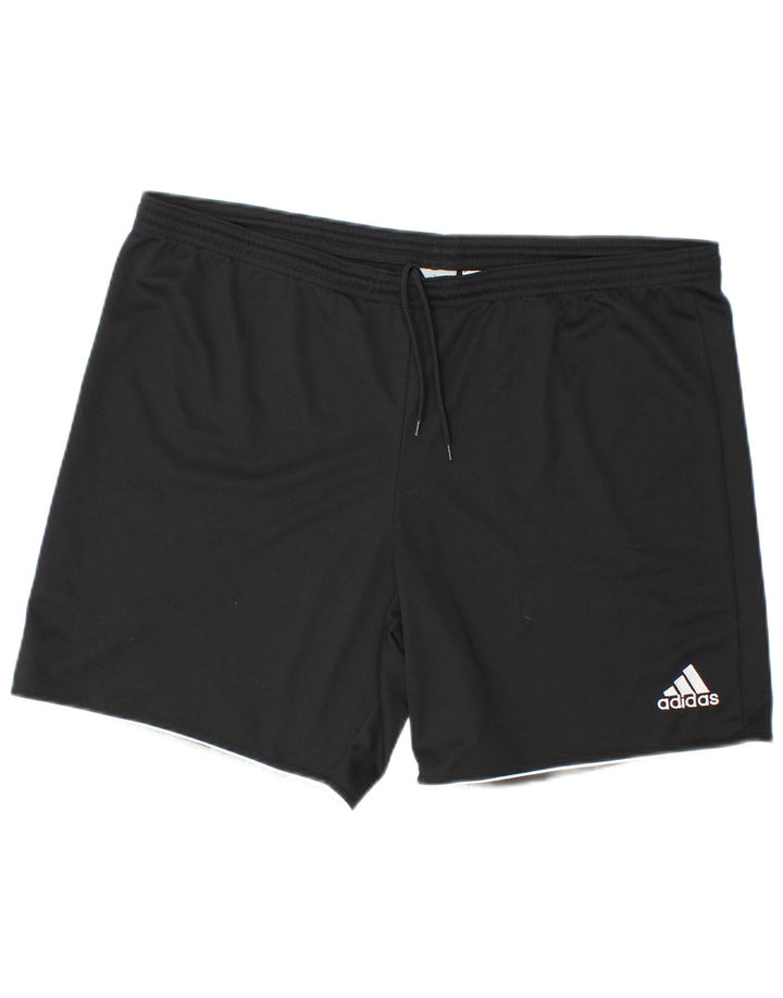 Pantaloncini sportivi Adidas Climalite da uomo grandi in poliestere nero