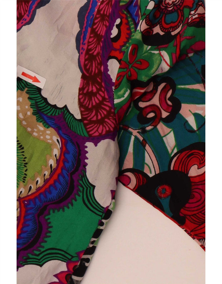 Desigual Womens Pullover Shirt Blouse UK 10 Piccolo patchwork multicolore