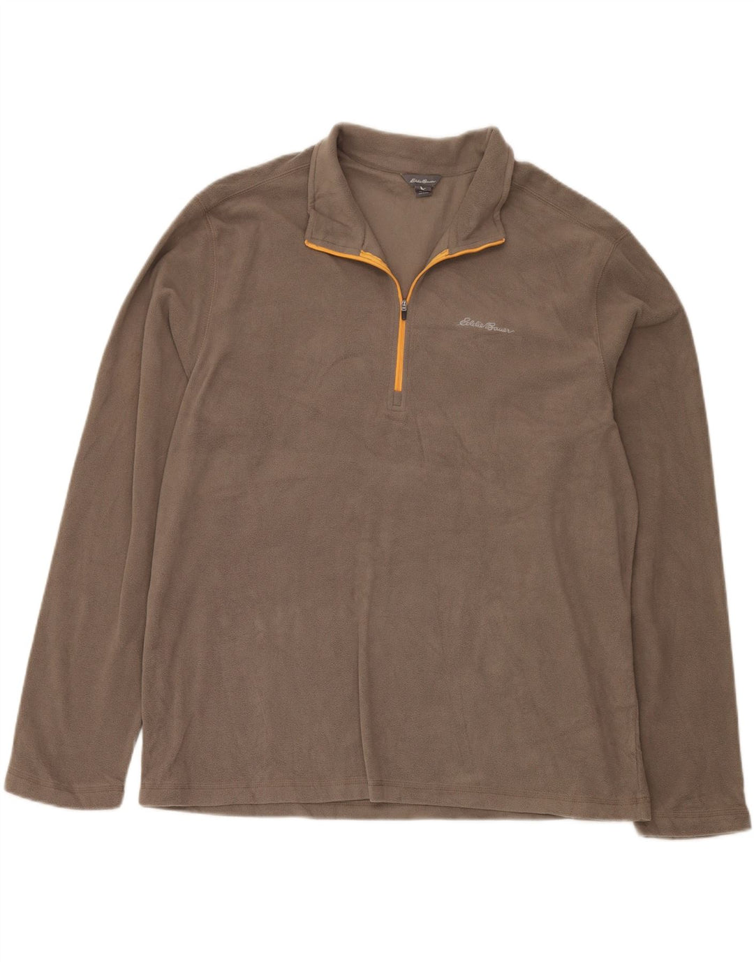 EDDIE BAUER Maglione in pile da uomo con zip e collo XL poliestere grigio