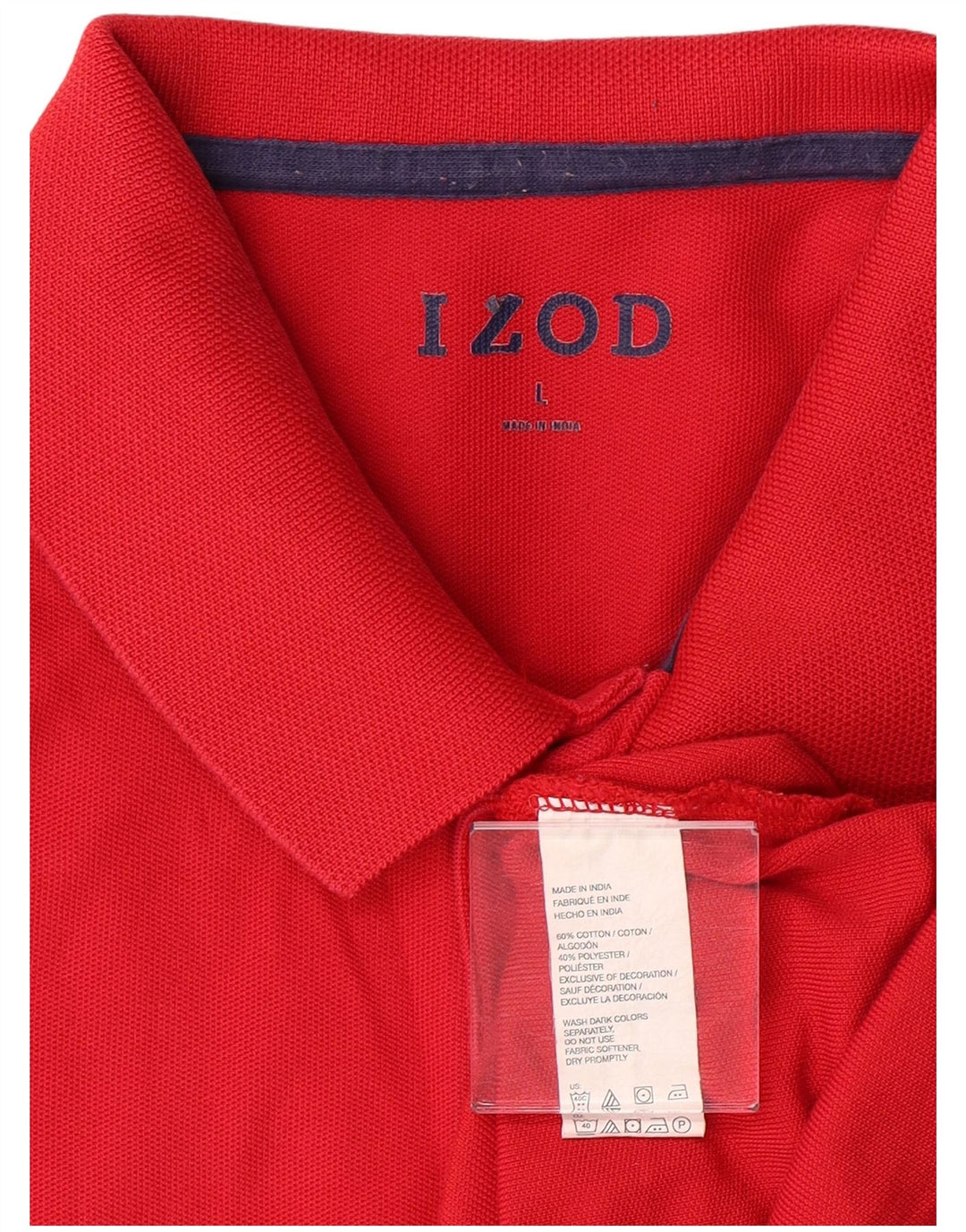 Polo Izod da uomo vestibilità regolare, taglia grande, in cotone rosso