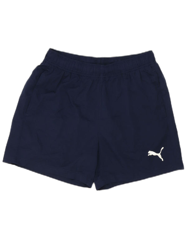 Pantaloncini sportivi da uomo Puma medi blu navy in poliestere