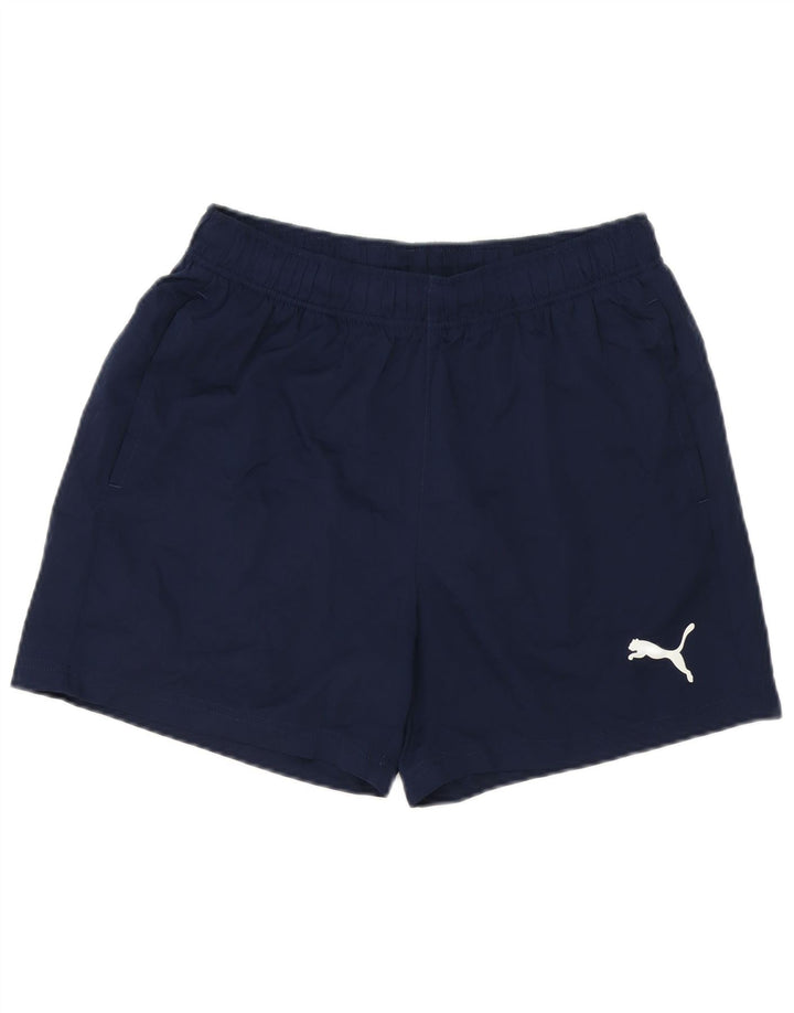 Pantaloncini sportivi da uomo Puma medi blu navy in poliestere