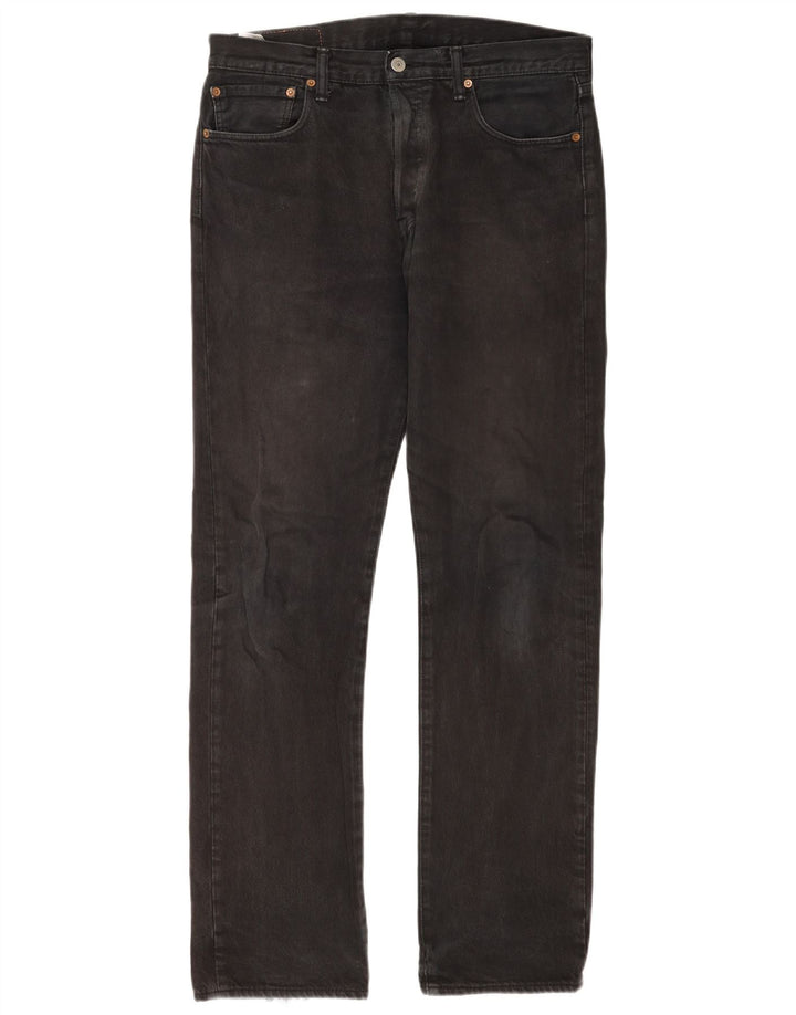 Levi's Uomo 501 Jeans dritti W32 L34 Cotone Nero
