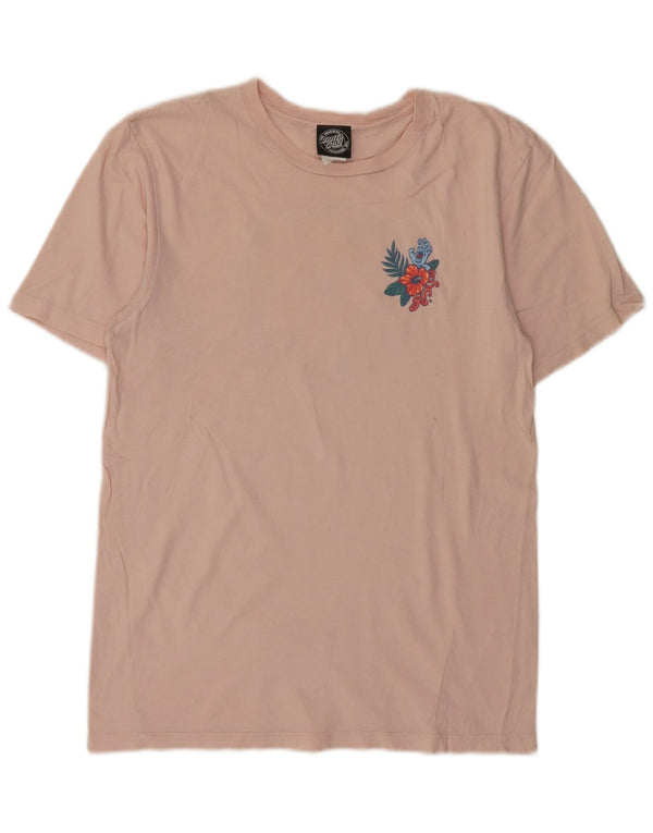 T-shirt grafica da uomo Santa Cruz Top in cotone floreale rosa medio