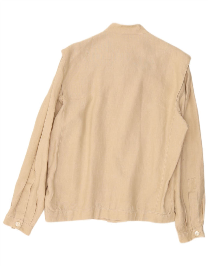 RUFFO Womens Bomber Jacket IT 48 XL Beige