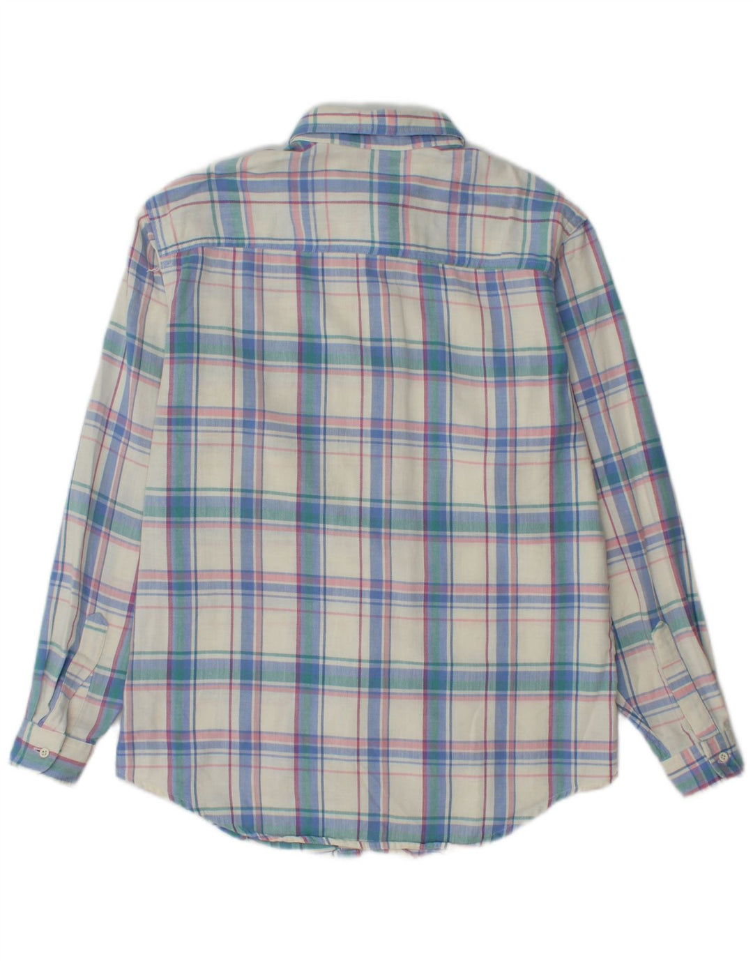 Camicia di flanella da donna EDDIE BAUER UK 14 Cotone a quadri blu medio