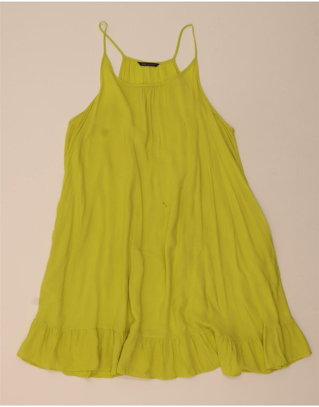MARKS & SPENCER Abito da tenda oversize da donna UK 16 Large Giallo Viscosa