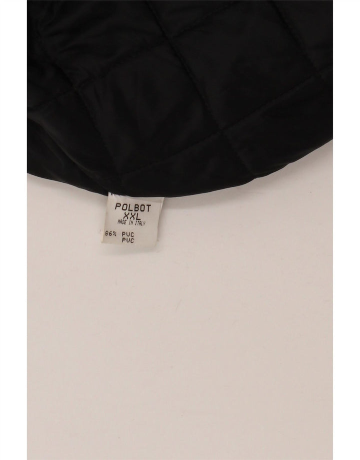Giacca a vento con cappuccio da uomo Polbot UK 44 2XL Polivinile nero