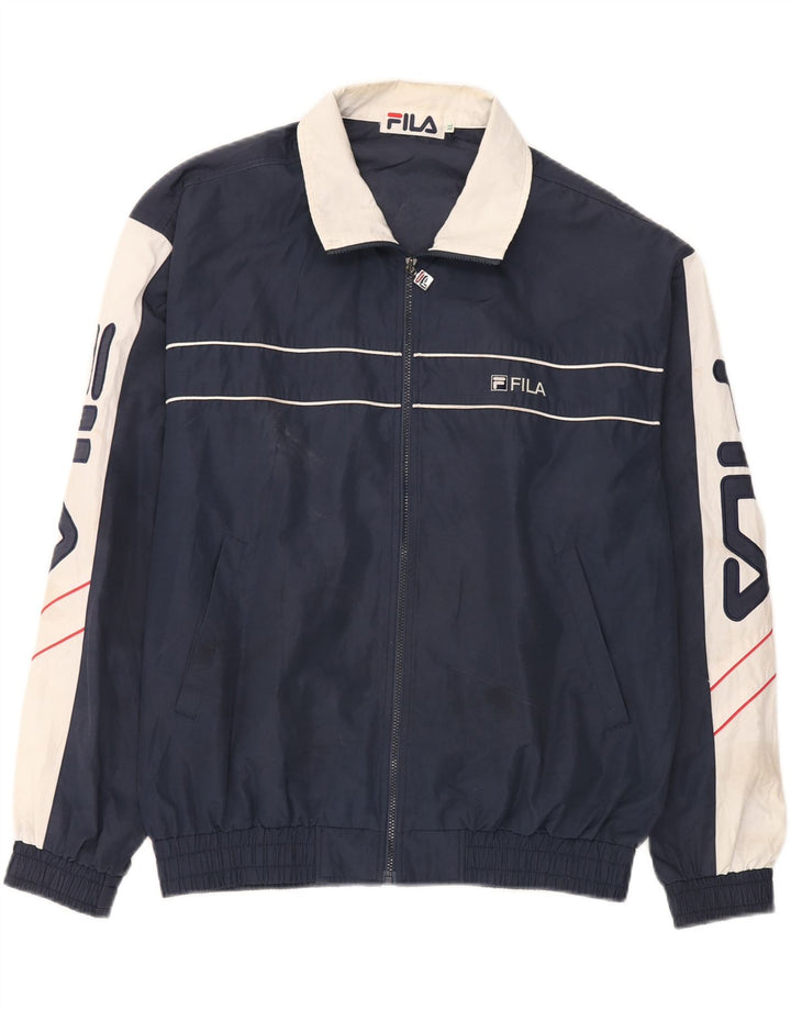 Giacca da ginnastica da uomo Fila XL Colorblock blu navy