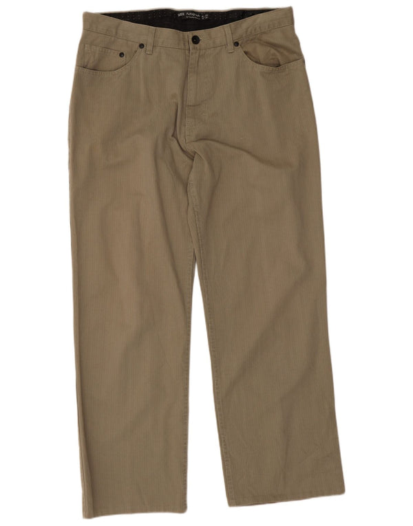 Pantaloni casual dritti da uomo Marks & Spencer W34 L29 kaki