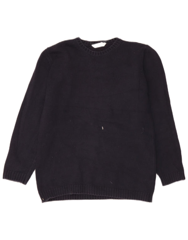 Maglione maglione girocollo da donna Marks & Spencer UK 10 piccolo blu navy