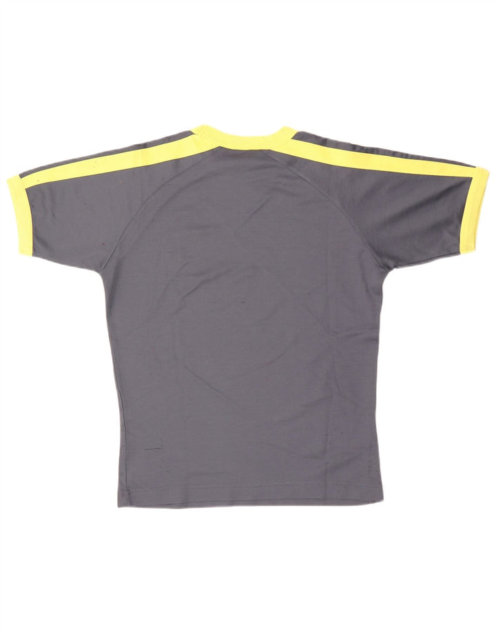 Maglietta PUMA da uomo in cotone color block grigio medio