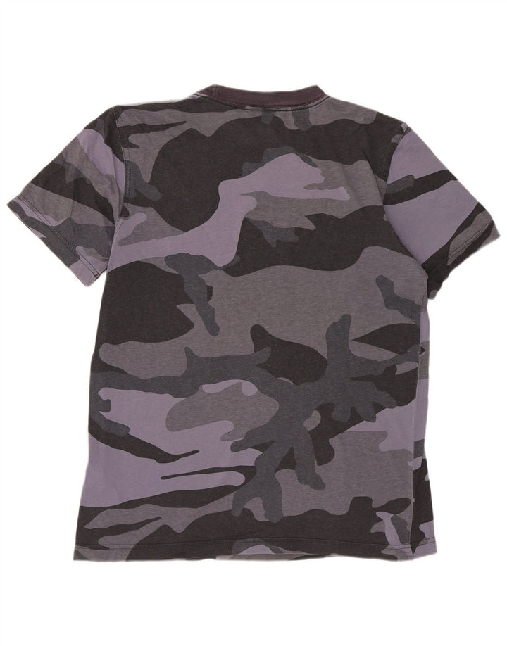 T-shirt grafica da uomo ADIDAS Top XS in cotone mimetico grigio
