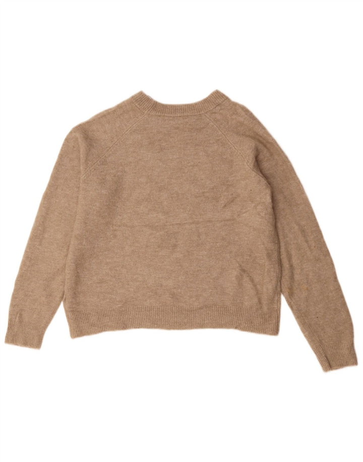 Maglione Zara da donna con scollo a barca UK 14 Poliammide beige medio