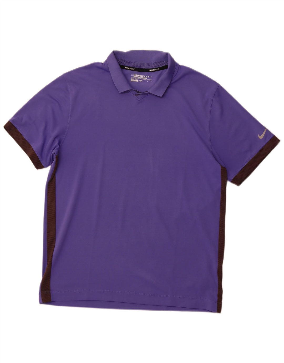 Polo NIKE da uomo Dri Fit in poliestere color block viola medio