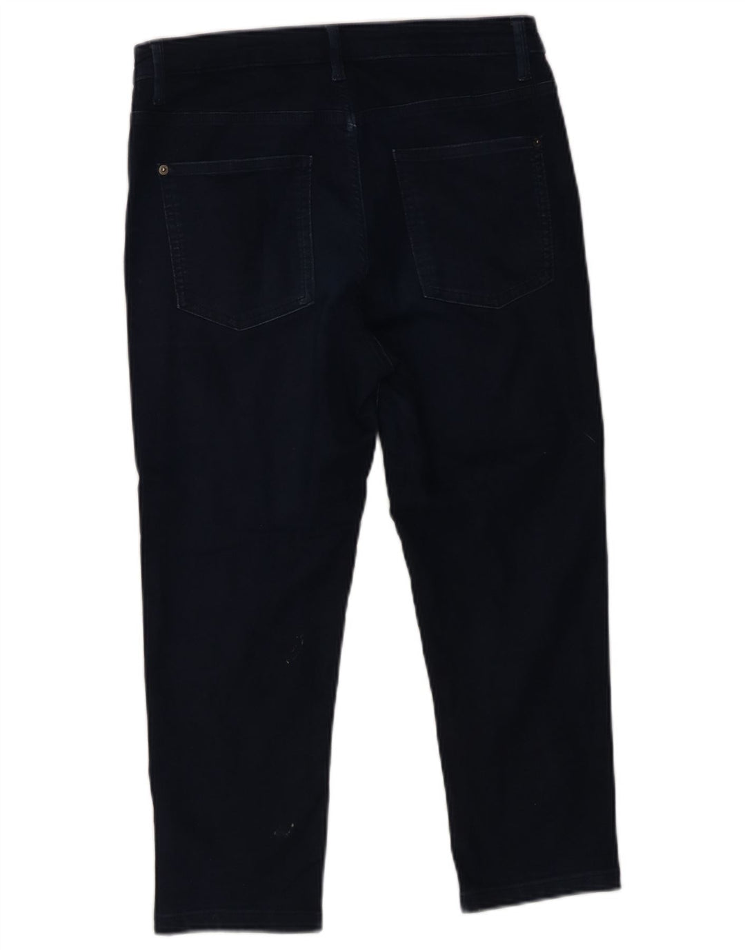 Jeans cropped da donna Marks & Spencer UK 12 medio W32 L21 cotone blu navy