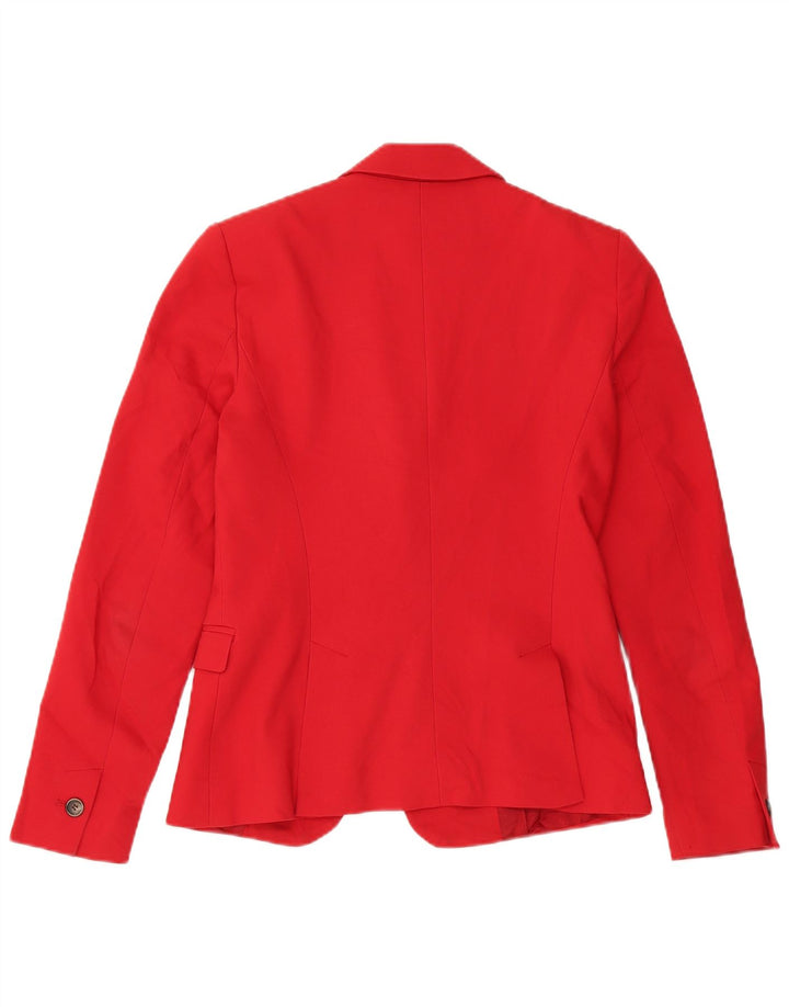Giacca blazer a 1 bottone da donna Zara UK 10 piccola in cotone rosso