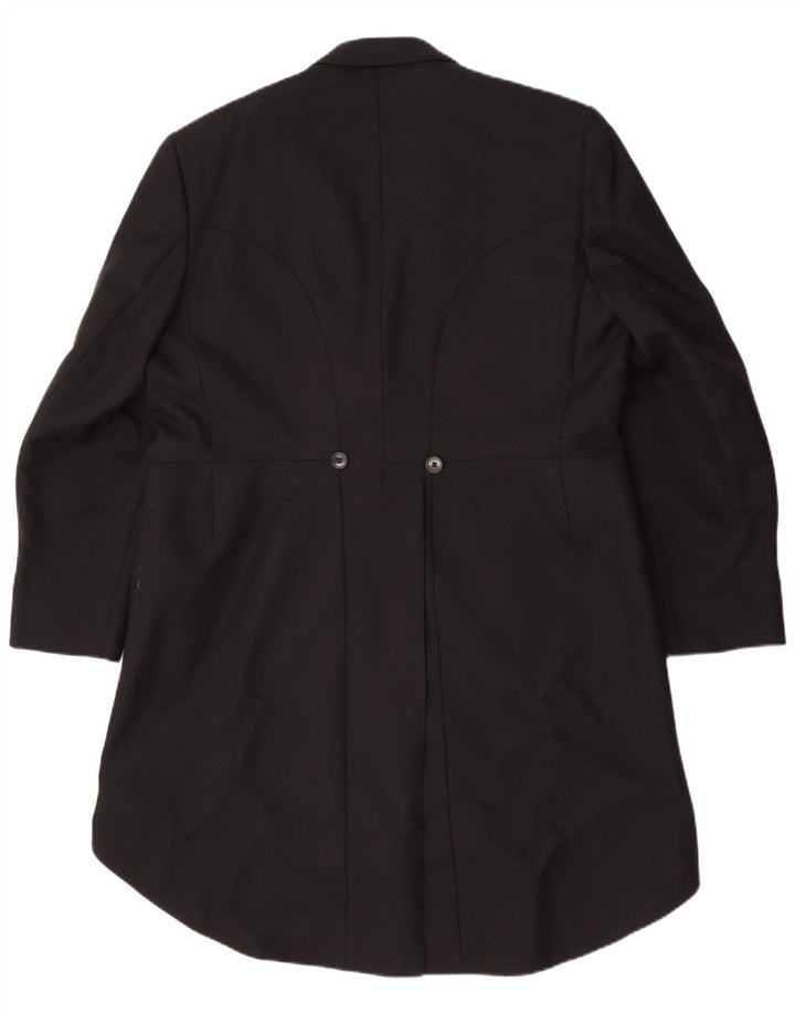 Giacca blazer da uomo Magee a 1 bottone, UK 40, grande, in lana vergine nera