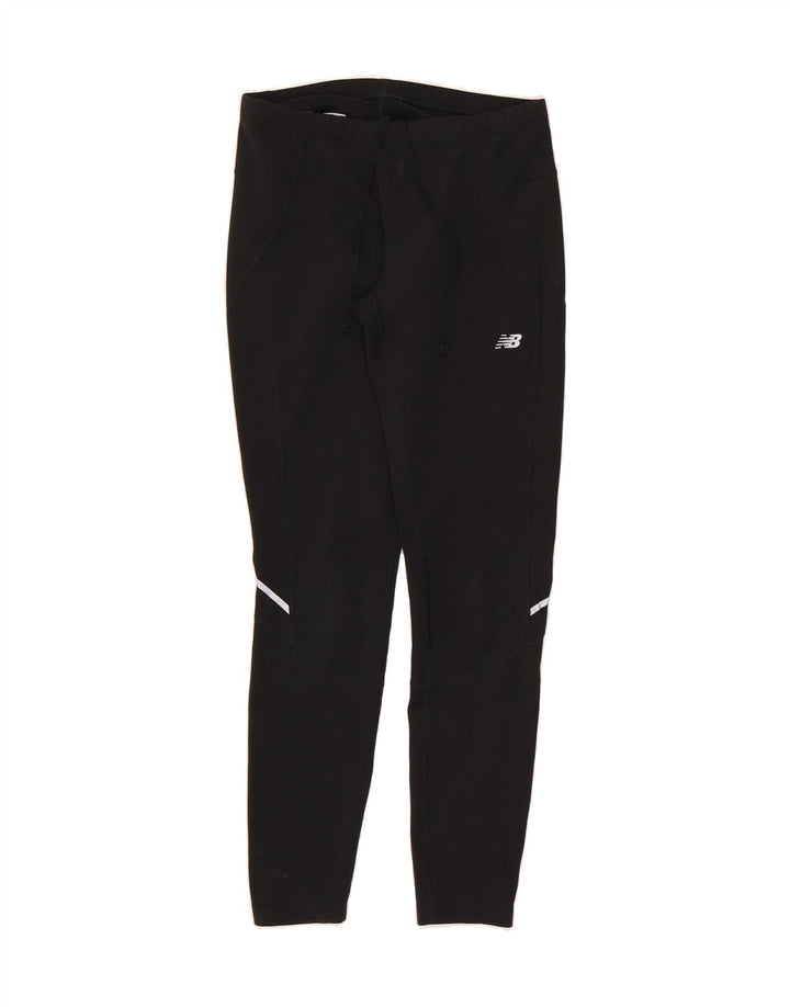 NEW BALANCE Womens Leggings UK 12 Medium  Black Vintage New Balance and Second-Hand New Balance from Messina Hembry 