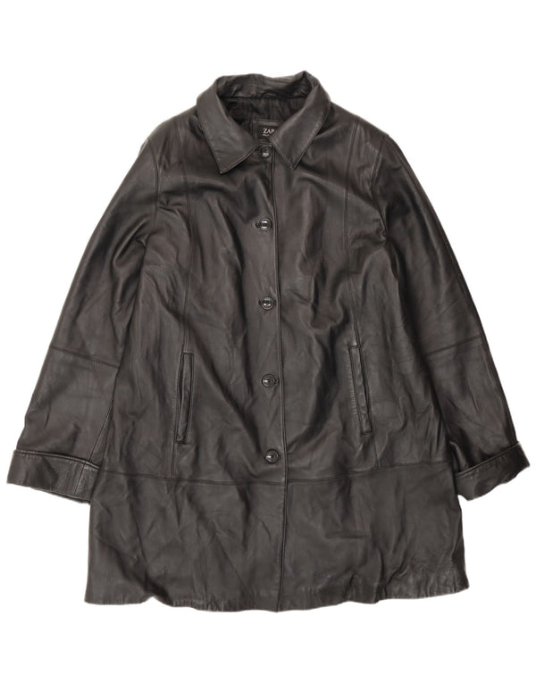 Cappotto in Pelle Donna Zarro IT 50 XL Pelle Nera