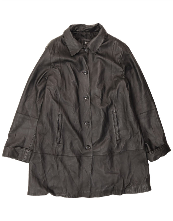 Cappotto in Pelle Donna Zarro IT 50 XL Pelle Nera