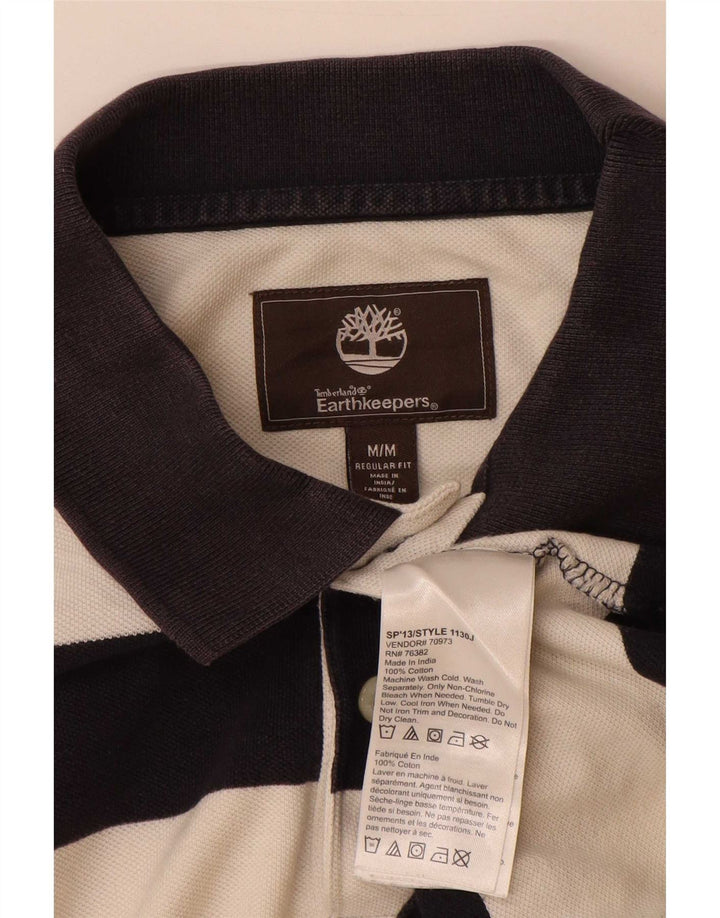 Polo Timberland da uomo Earthkeepers vestibilità regolare a righe bianche medie