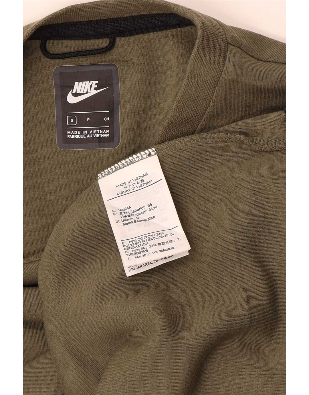 Felpa Nike da uomo con vestibilità regolare, piccola, in cotone kaki