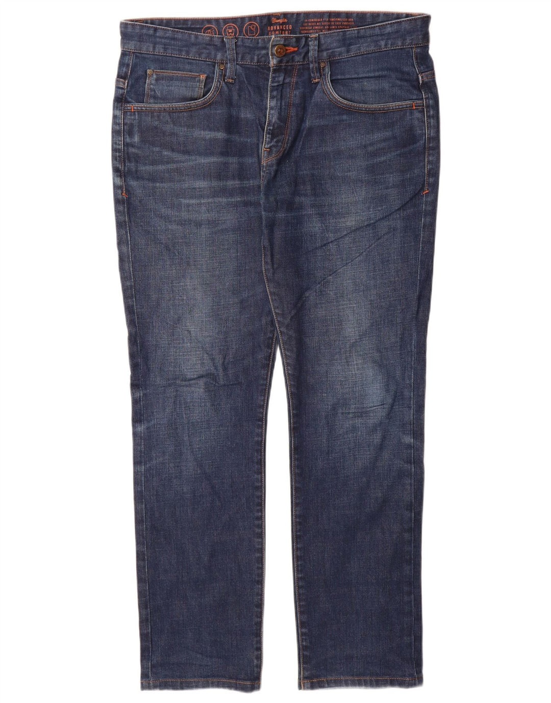 Jeans dritti da uomo Wrangler W32 L30 blu navy