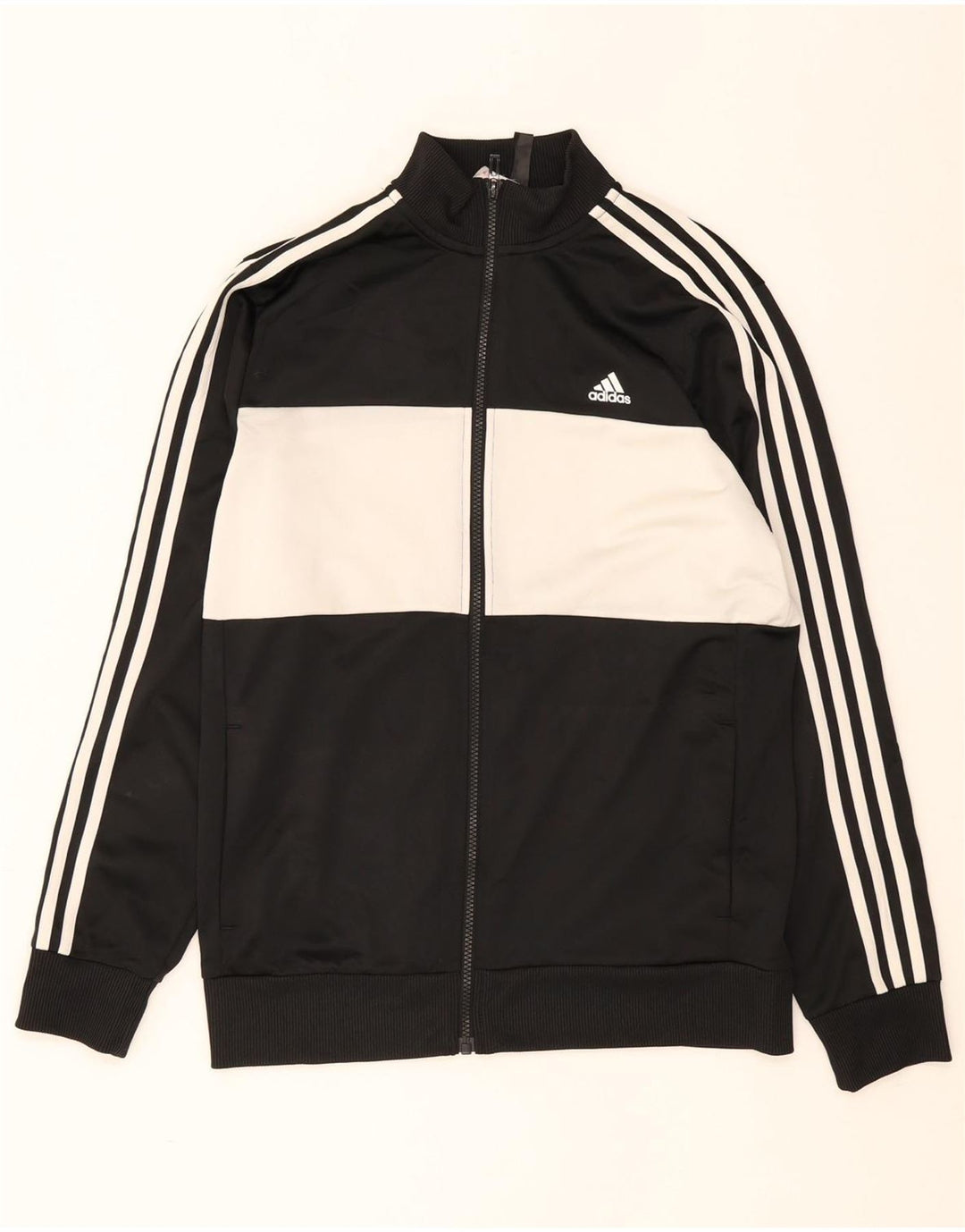 Giacca da tuta da ragazzo Adidas 15-16 anni in poliestere color block nero