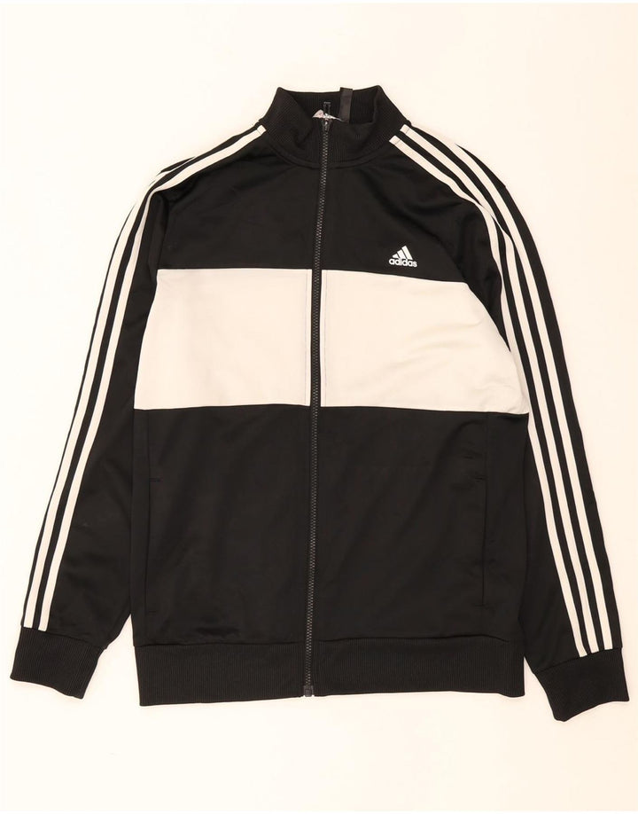 Giacca da tuta da ragazzo Adidas 15-16 anni in poliestere color block nero