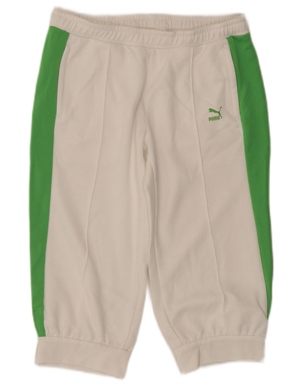 Pantaloncini sportivi Puma da donna Bermuda UK 12 Medium White Colourblock