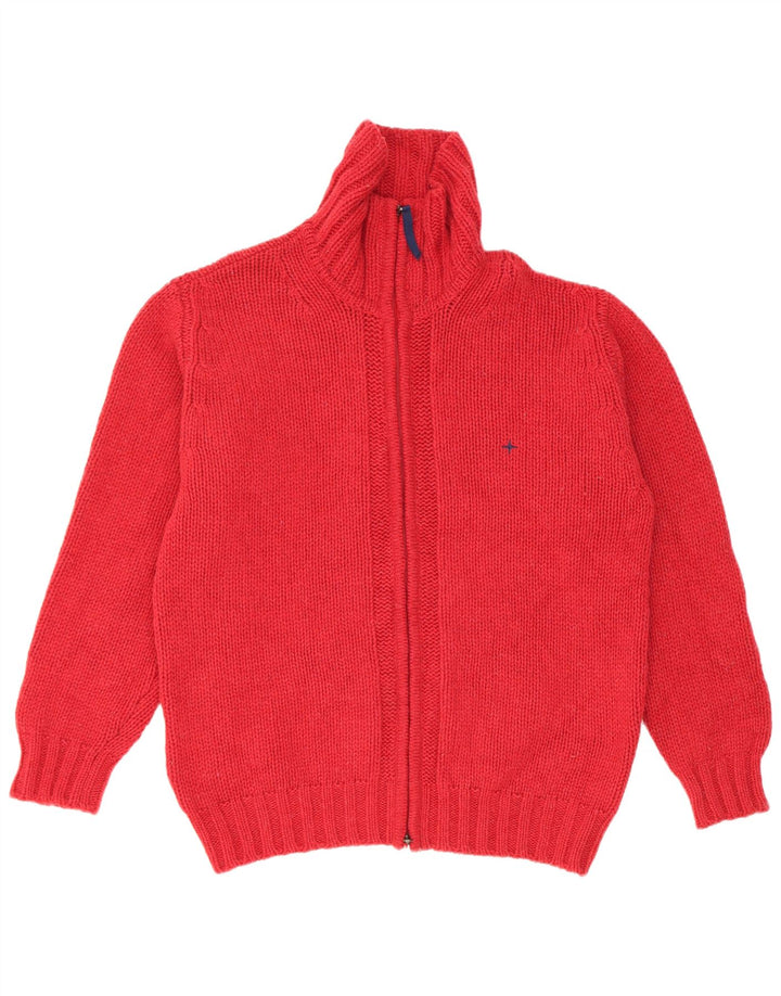 Maglione cardigan da uomo White Sails grande lana vergine rossa