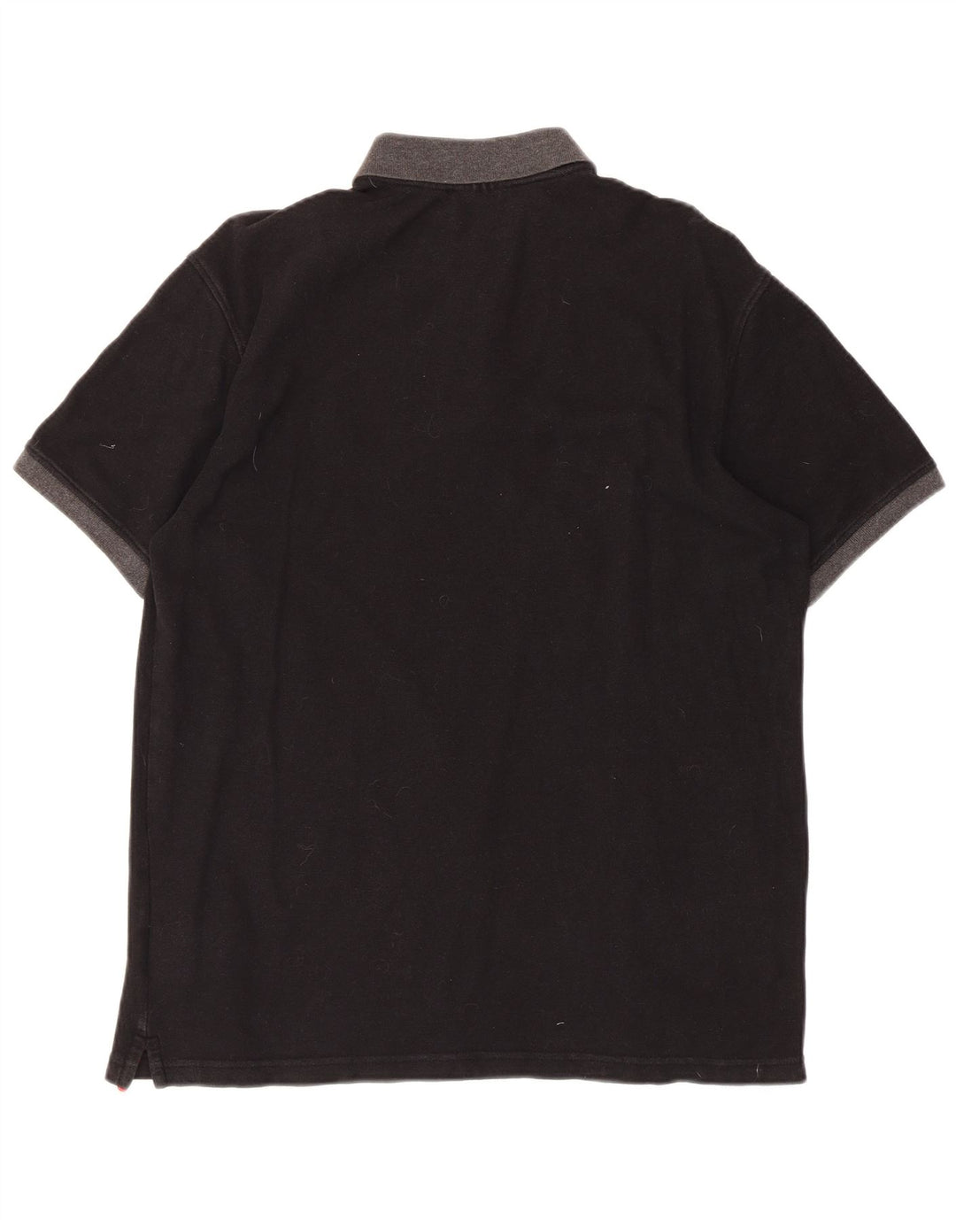 Polo da uomo Fila in cotone nero medio