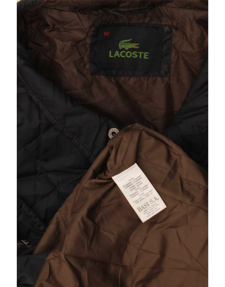 Giacca trapuntata da uomo Lacoste IT 52 XL poliestere blu navy
