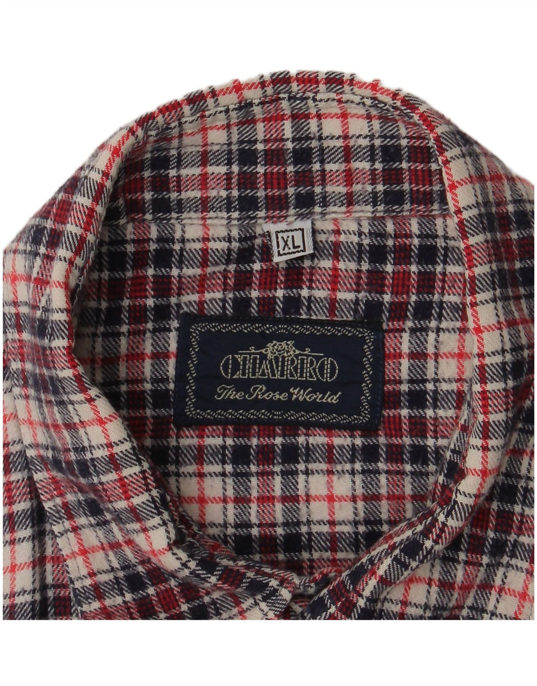 Charro Camicia da uomo in flanella XL in cotone a quadri multicolore